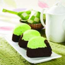 Cara membuat CAKE KUKUS PANDAN COKELAT - Resep Masakan Rumahan
