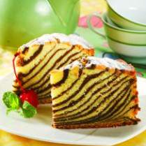 Cara membuat CAKE TAPE ZEBRA KEJU - Resep Masakan Rumahan