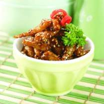 Cara membuat TERI GORENG TEPUNG BALUT SAUS WIJEN - Resep Masakan Rumahan
