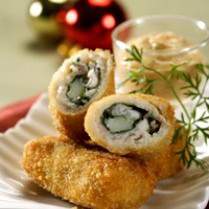 Cara membuat IKAN GULUNG BAYAM SAUS TARTAR PEDAS - Resep Masakan Rumahan