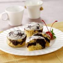 Cara membuat CUP CAKE COKELAT MARMER - Resep Masakan Rumahan
