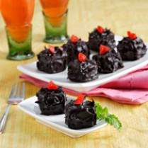 Cara membuat CAKE COKELAT KOPI MINI BERHIAS - Resep Masakan Rumahan