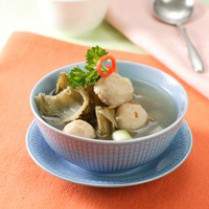 Cara membuat SUP SAWI ASIN BOLA UDANG - Resep Masakan Rumahan