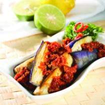 Cara membuat TERONG SIRAM BALADO DAGING - Resep Masakan Rumahan