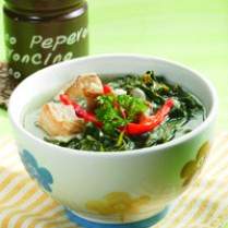 Cara membuat SAYUR DAUN SINGKONG IKAN JAMBAL - Resep Masakan Rumahan