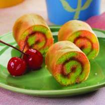 Cara membuat BOLU GULUNG DOMINO PELANGI - Resep Masakan Rumahan