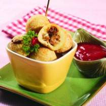 Cara membuat BOLA NASI PANGGANG ISI ONCOM - Resep Masakan Rumahan