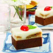 Cara membuat PUDING COKELAT LAPIS ROTI - Resep Masakan Rumahan