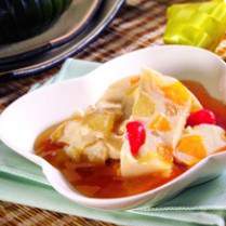 Cara membuat PUDING TAHU BUAH SAUS JAHE - Resep Masakan Rumahan