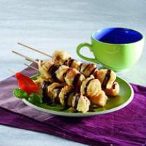 Cara membuat SATE UBI PISANG SAUS COKELAT - Resep Masakan Rumahan