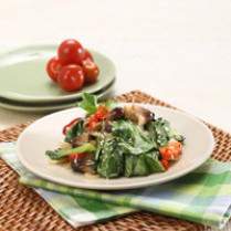 Cara membuat POKCOY CAH JAMUR - Resep Masakan Rumahan