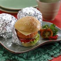 Cara membuat BURGER HIJAU BAKAR - Resep Masakan Rumahan