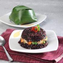 Cara membuat NASI HITAM ISI SAYUR - Resep Masakan Rumahan