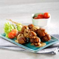 Cara membuat SATE BAKSO BUMBU KACANG - Resep Masakan Rumahan