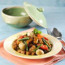 Cara membuat OSENG KACANG PANJANG TEMPE TELUR PUYUH - Resep Masakan Rumahan