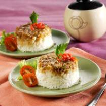 Cara membuat NASI TIM AYAM BAWANG - Resep Masakan Rumahan