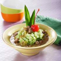 Cara membuat KETAN HIJAU KUAH CEMPEDAK - Resep Masakan Rumahan