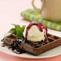 Cara membuat WAFEL COKELAT SAUS BLUBERI - Resep Masakan Rumahan