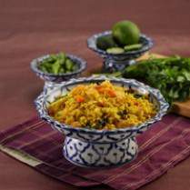 Cara membuat KHAO PAD PONG KARI KUNG - Resep Masakan Rumahan