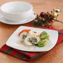 Cara membuat SPINACH ROLL CREAMED CHICKEN - Resep Masakan Rumahan