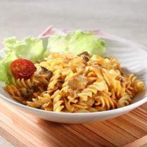 Cara membuat FUSILLI CREAM MUSHROOM BOLOGNAISE - Resep Masakan Rumahan