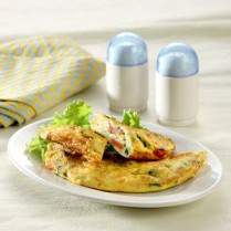 Cara membuat OMELET BAYAM SOSIS - Resep Masakan Rumahan