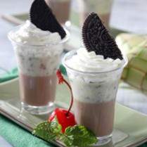 Cara membuat PUDING COKELAT LAPIS OREO - Resep Masakan Rumahan