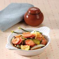 Cara membuat TUMIS SOSIS ZUKINI - Resep Masakan Rumahan