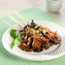 Cara membuat SATE DAGING BUMBU KELUAK - Resep Masakan Rumahan