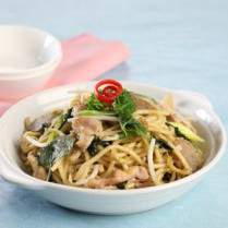 Cara membuat MI GORENG BAYAM - Resep Masakan Rumahan