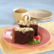 Cara membuat CAKE PISANG COKELAT BERTOPING - Resep Masakan Rumahan