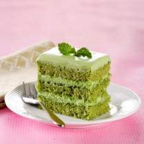 Cara membuat GREEN TEA CAKE WITH GREEN TEA SOFT CREAM - Resep Masakan Rumahan