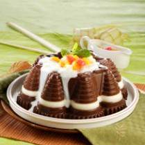 Cara membuat PUDING COKELAT SAUS FRUIT COOKTAIL - Resep Masakan Rumahan