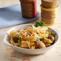 Cara membuat TORTIGLIONI WITH POTATOES AND SAUSAGE - Resep Masakan Rumahan