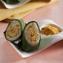 Cara membuat KETAN GULUNG BAKAR SERUNDENG - Resep Masakan Rumahan