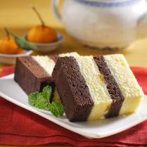 Cara membuat CAKE LAPIS HITAM PUTIH - Resep Masakan Rumahan