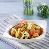 Cara membuat KEMBANG KOL MASAK SOSIS - Resep Masakan Rumahan