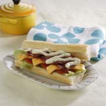 Cara membuat DOUBLE CHEESE SMOKED BEEF SANDWICH - Resep Masakan Rumahan