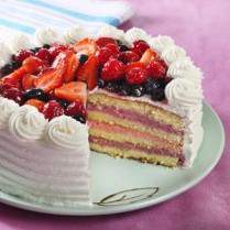 Cara membuat BERRIES CAKE WITH DOUBLE CREAM - Resep Masakan Rumahan