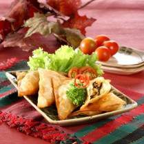 Cara membuat PANGSIT GORENG ISI SAYURAN EBI - Resep Masakan Rumahan
