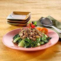 Cara membuat POKCOY SIRAM DAGING - Resep Masakan Rumahan