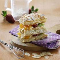 Cara membuat MILLE FEUILLE WITH CUSTARD AND FRUIT FILLING - Resep Masakan Rumahan
