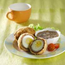 Cara membuat TELUR BUNGKUS DAGING SAUS JEPANG - Resep Masakan Rumahan
