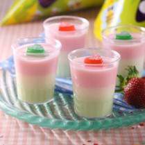 Cara membuat PUDING LAPIS TOPING JELI - Resep Masakan Rumahan