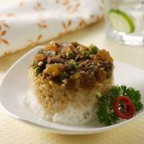 Cara membuat NASI TIM DAGING TANGKUE - Resep Masakan Rumahan