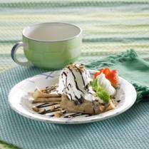 Cara membuat CREPE ES KRIM DAN SAUS COKELAT - Resep Masakan Rumahan