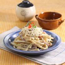 Cara membuat MAKARONI LONG ALA CARBONARA - Resep Masakan Rumahan