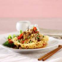 Cara membuat MI GORENG SIRAM AYAM JAMUR - Resep Masakan Rumahan