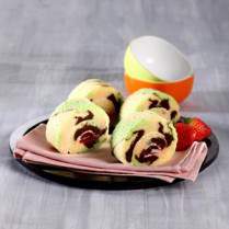 Cara membuat CAKE KUKUS PELANGI MINI - Resep Masakan Rumahan