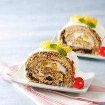 Cara membuat MARMER CAKE GULUNG JARUK - Resep Masakan Rumahan
